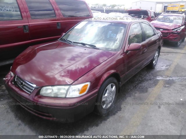 JT2BG22K310601489 - 2001 TOYOTA CAMRY CE/LE/XLE RED photo 2