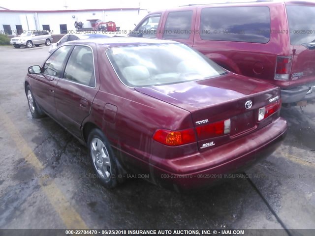 JT2BG22K310601489 - 2001 TOYOTA CAMRY CE/LE/XLE RED photo 3