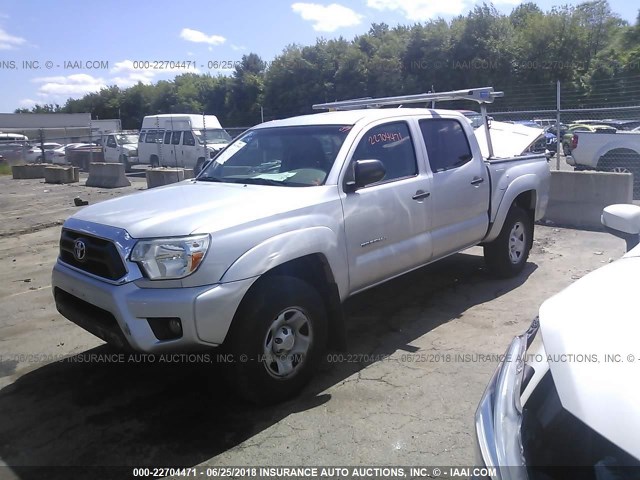 5TFLU4EN4CX040946 - 2012 TOYOTA TACOMA DOUBLE CAB SILVER photo 2