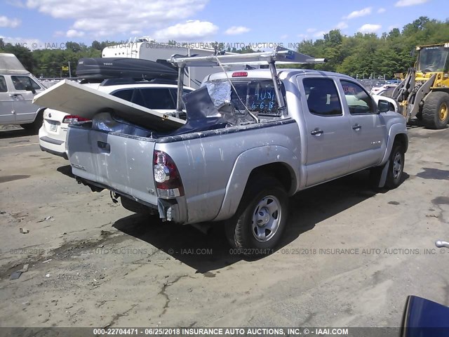 5TFLU4EN4CX040946 - 2012 TOYOTA TACOMA DOUBLE CAB ვერცხლისფერი ფოტო 4