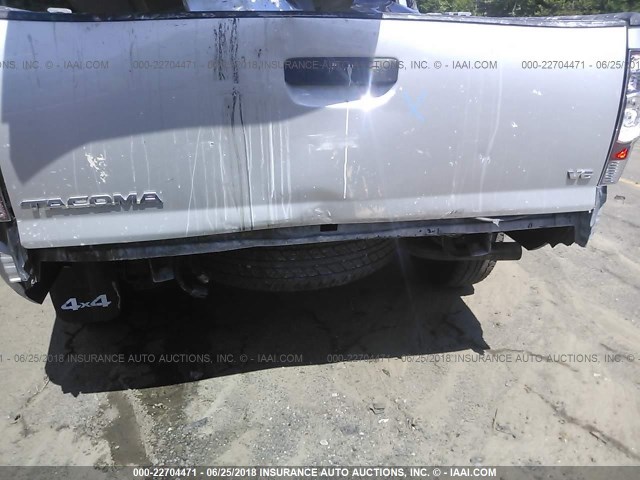 5TFLU4EN4CX040946 - 2012 TOYOTA TACOMA DOUBLE CAB ვერცხლისფერი ფოტო 6