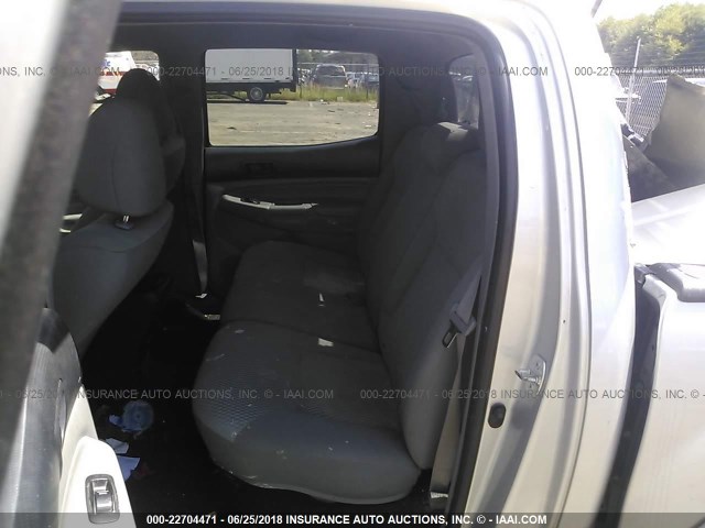 5TFLU4EN4CX040946 - 2012 TOYOTA TACOMA DOUBLE CAB SILVER photo 8