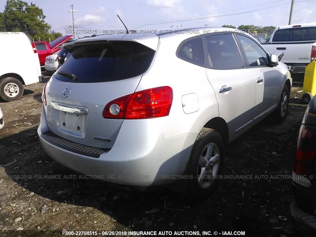 JN8AS5MT5DW543397 - 2013 NISSAN ROGUE S/SV SILVER photo 4