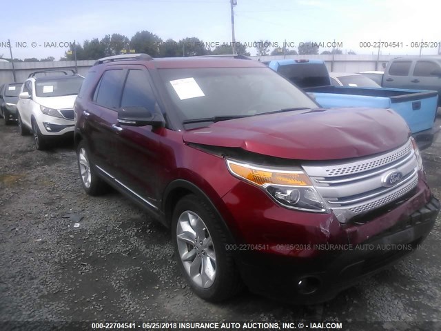 1FM5K7D8XFGB31022 - 2015 FORD EXPLORER XLT RED photo 1