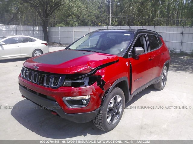 3C4NJDDB1JT348349 - 2018 JEEP COMPASS TRAILHAWK RED photo 2