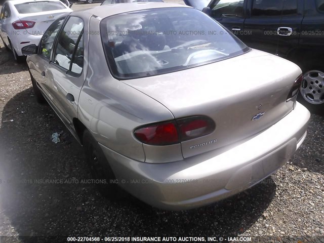 1G1JC524017329534 - 2001 CHEVROLET CAVALIER CNG TAN photo 3