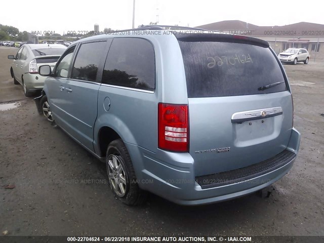 2A8HR54P18R769453 - 2008 CHRYSLER TOWN & COUNTRY TOURING BLUE photo 3
