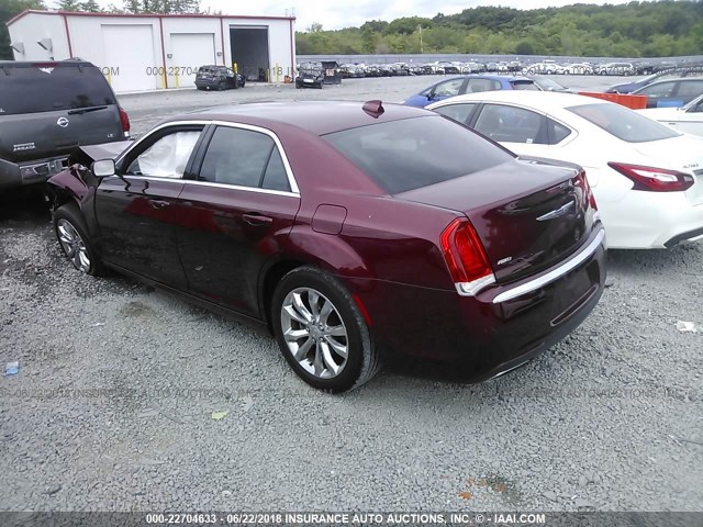2C3CCARG1FH849511 - 2015 CHRYSLER 300 LIMITED RED photo 3