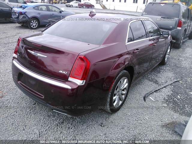 2C3CCARG1FH849511 - 2015 CHRYSLER 300 LIMITED RED photo 4