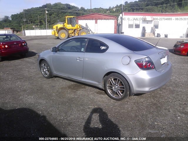 JTKDE167180264734 - 2008 TOYOTA SCION TC SILVER photo 3