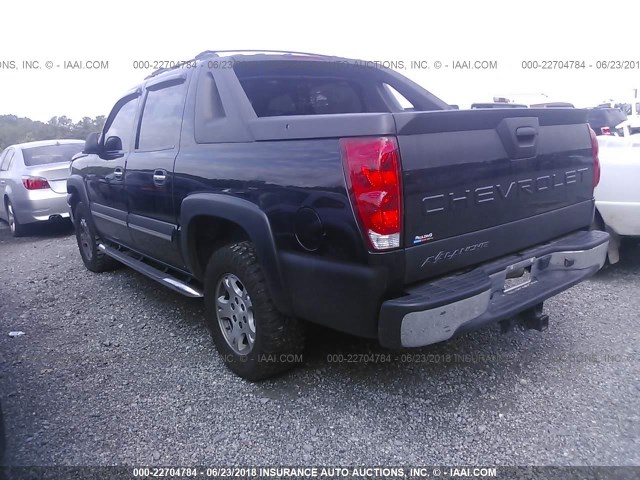 3GNEC12Z96G244868 - 2006 CHEVROLET AVALANCHE C1500 BLACK photo 3