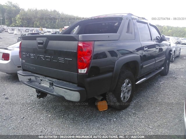 3GNEC12Z96G244868 - 2006 CHEVROLET AVALANCHE C1500 BLACK photo 4