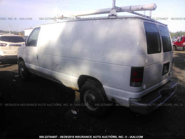 1FTNE24282HB72702 - 2002 FORD ECONOLINE E250 VAN WHITE photo 3