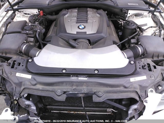 WBAHL83507DT09838 - 2007 BMW 750 I WHITE photo 10