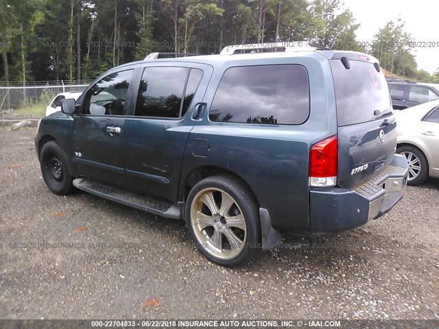 5N1BA08A77N706684 - 2007 NISSAN ARMADA SE/LE GREEN photo 3