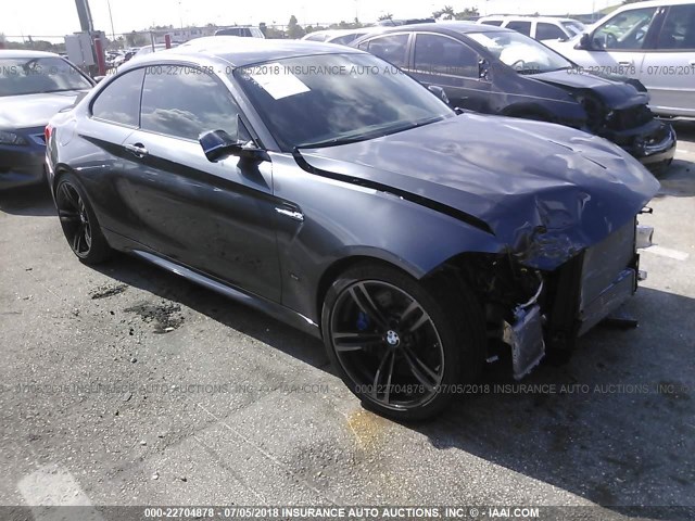 WBS1J5C56JVA12627 - 2018 BMW M2 GRAY photo 1