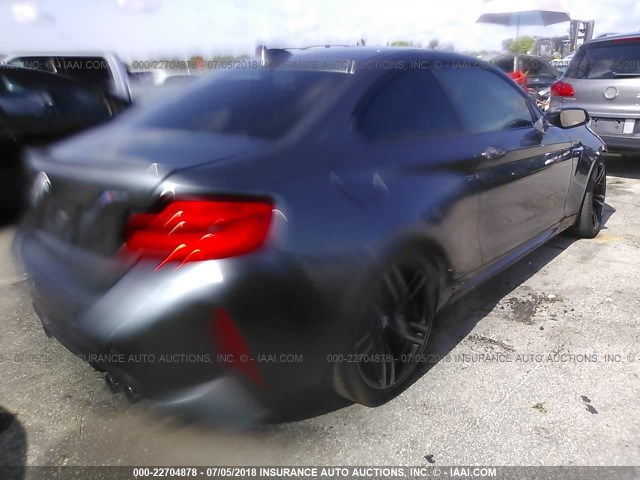 WBS1J5C56JVA12627 - 2018 BMW M2 GRAY photo 4