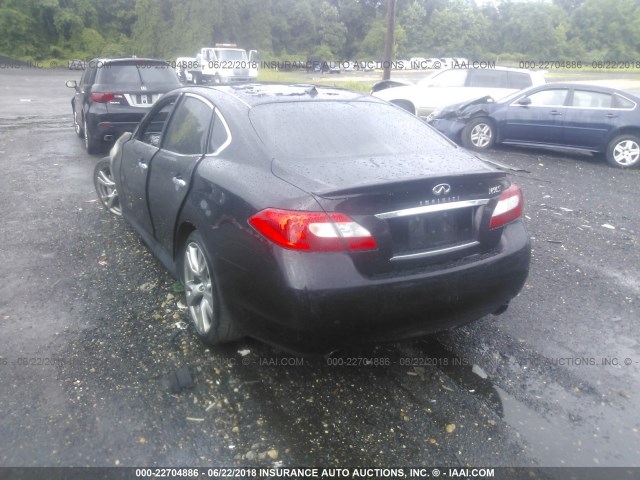 JN1AY1AP7CM530285 - 2012 INFINITI M56 GRAY photo 3