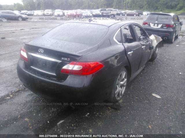 JN1AY1AP7CM530285 - 2012 INFINITI M56 GRAY photo 4