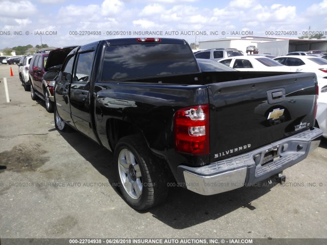 3GCEC13J27G518155 - 2007 CHEVROLET SILVERADO C1500 CREW CAB BLACK photo 3