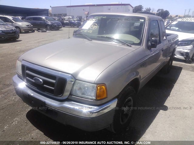1FTYR14U84PA68734 - 2004 FORD RANGER SUPER CAB GOLD photo 2