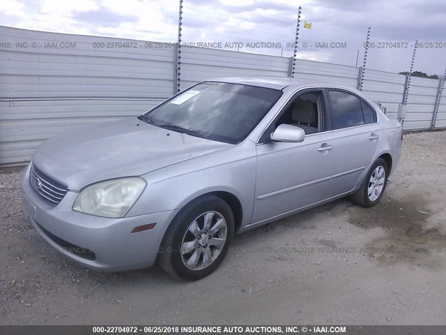 KNAGE124165032504 - 2006 KIA OPTIMA LX/EX SILVER photo 2