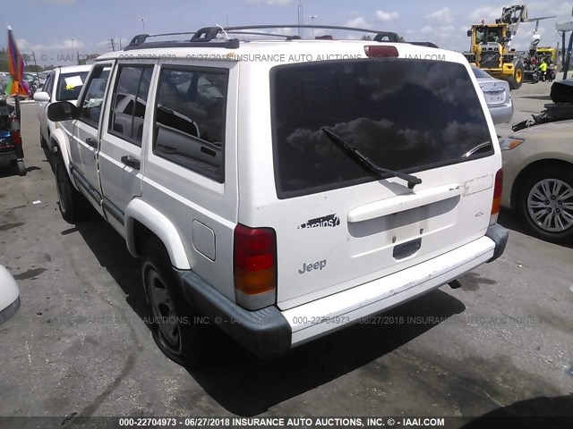 1J4FT68S1XL534833 - 1999 JEEP CHEROKEE SPORT/CLASSIC თეთრი ფოტო 3