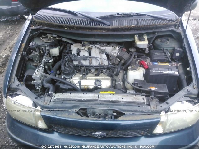 4N2DN1116WD803443 - 1998 NISSAN QUEST XE/GXE/GLE GREEN photo 10