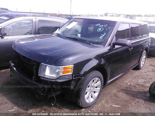 2FMGK5BC9BBD35008 - 2011 FORD FLEX SE BLACK photo 2