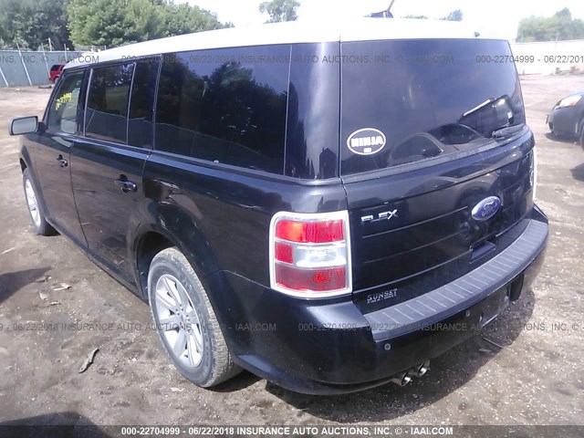 2FMGK5BC9BBD35008 - 2011 FORD FLEX SE BLACK photo 3