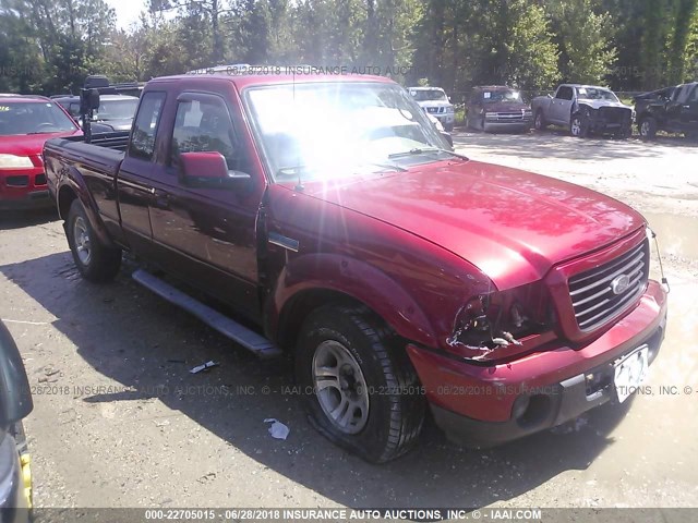 1FTYR14U88PA79805 - 2008 FORD RANGER SUPER CAB RED photo 1