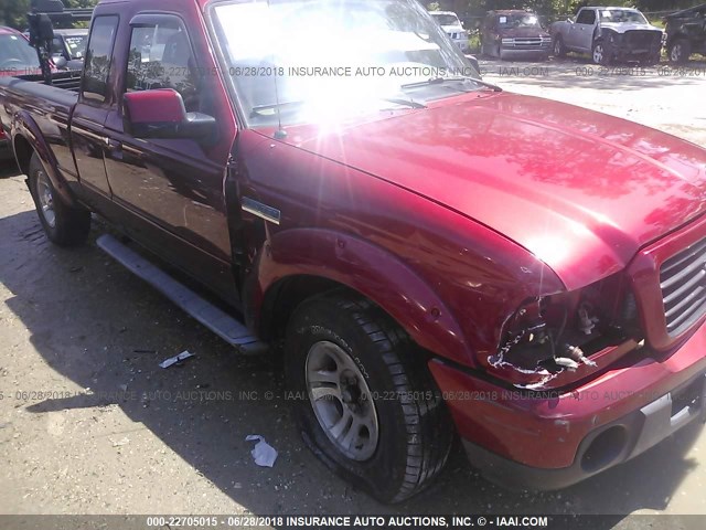 1FTYR14U88PA79805 - 2008 FORD RANGER SUPER CAB RED photo 6