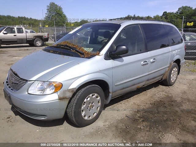 2C4GP44381R369296 - 2001 CHRYSLER TOWN & COUNTRY LX Light Blue photo 2