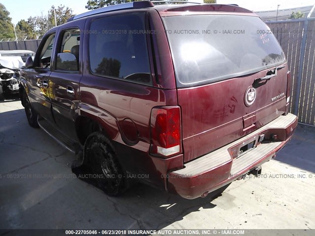 1GYEK63NX2R307498 - 2002 CADILLAC ESCALADE LUXURY ბურგუნდია ფოტო 3