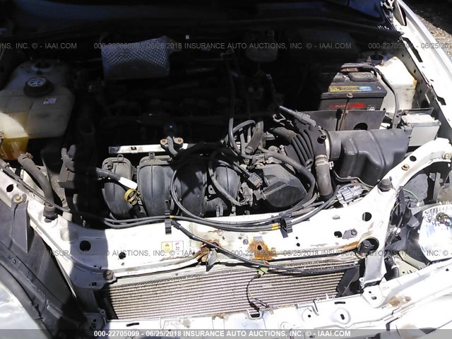 1FAFP34N27W208665 - 2007 FORD FOCUS ZX4/S/SE/SES SILVER photo 10