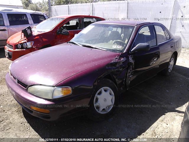 4T1BG12K8TU782694 - 1996 TOYOTA CAMRY DX/LE/XLE ბურგუნდია ფოტო 2