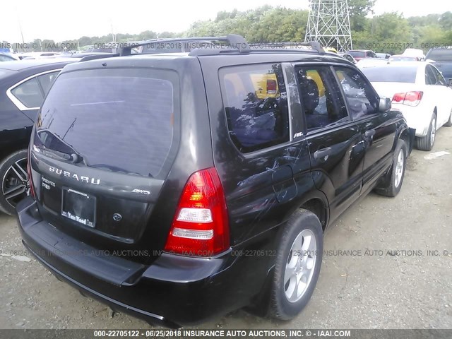 JF1SG65683H727855 - 2003 SUBARU FORESTER 2.5XS შავი ფოტო 4