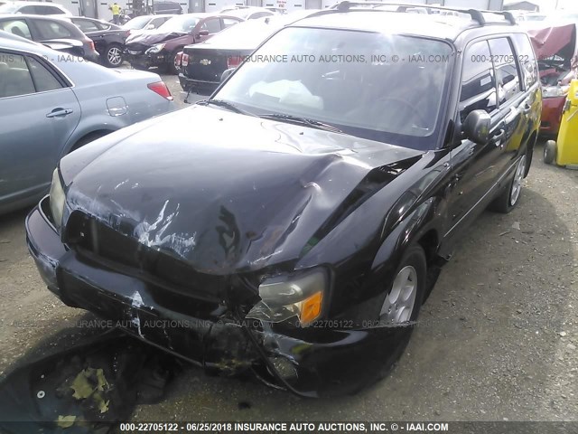 JF1SG65683H727855 - 2003 SUBARU FORESTER 2.5XS შავი ფოტო 6