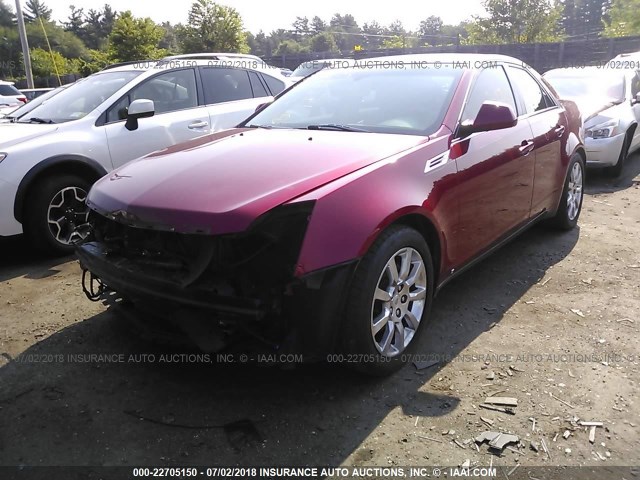 1G6DR57V280175483 - 2008 CADILLAC CTS HI FEATURE V6 RED photo 2