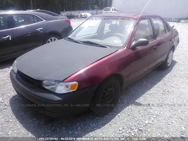 1NXBR12E4XZ279531 - 1999 TOYOTA COROLLA VE/CE/LE RED photo 2