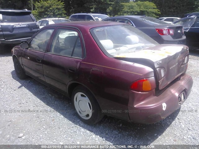 1NXBR12E4XZ279531 - 1999 TOYOTA COROLLA VE/CE/LE RED photo 3