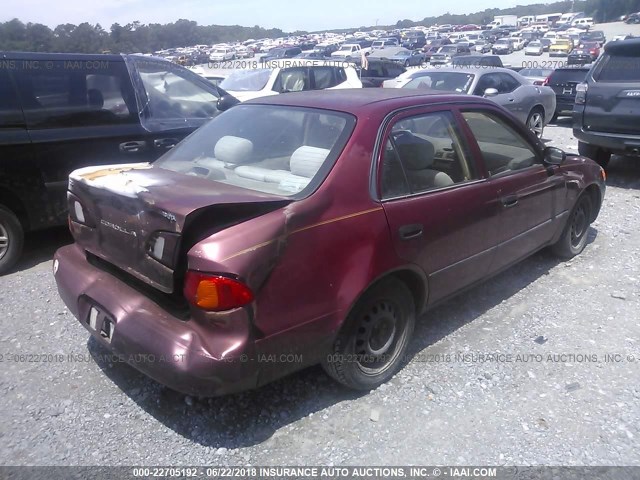 1NXBR12E4XZ279531 - 1999 TOYOTA COROLLA VE/CE/LE RED photo 4
