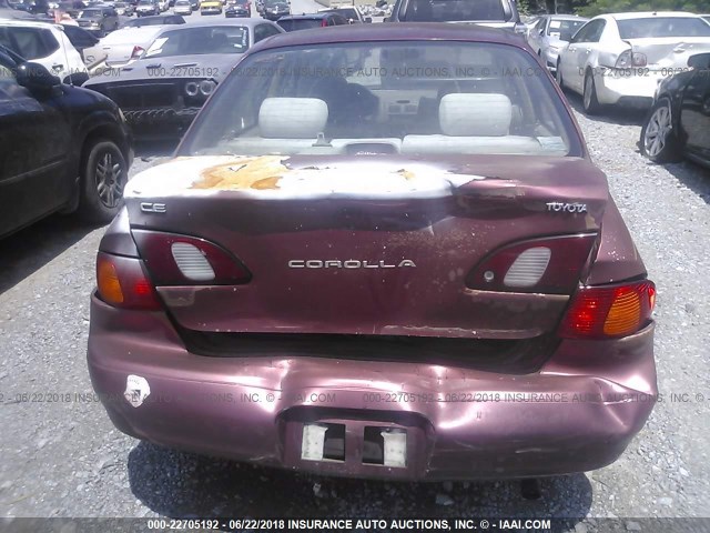 1NXBR12E4XZ279531 - 1999 TOYOTA COROLLA VE/CE/LE RED photo 6