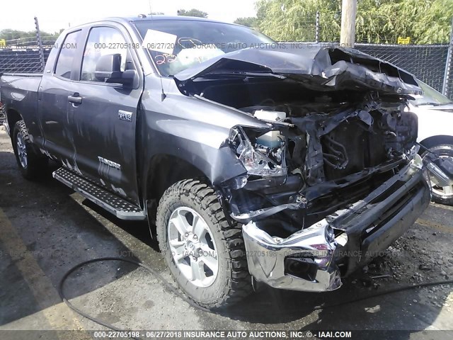 5TFUY5F14EX351452 - 2014 TOYOTA TUNDRA DOUBLE CAB SR/SR5 GRAY photo 1