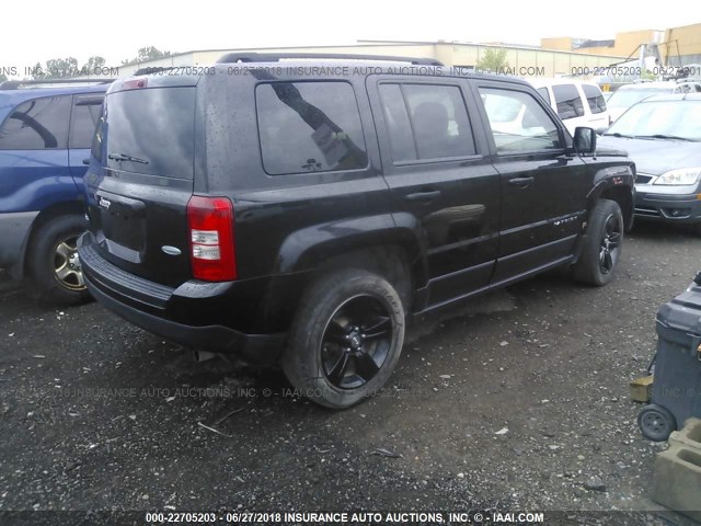 1C4NJRFB5ED617636 - 2014 JEEP PATRIOT LATITUDE BLACK photo 4