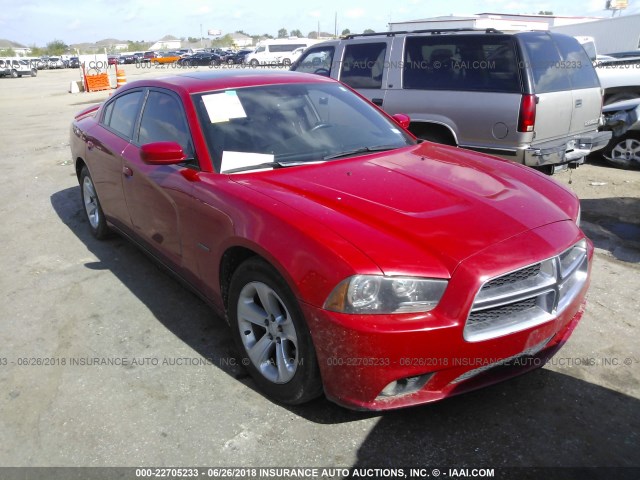 2C3CDXCT7DH571247 - 2013 DODGE CHARGER R/T RED photo 1