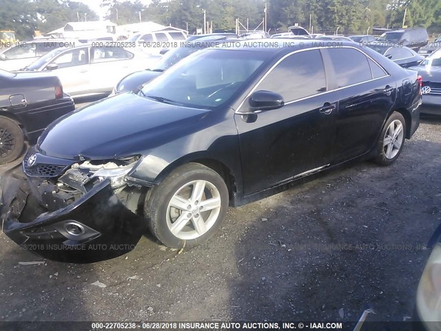 4T1BF1FK7EU314889 - 2014 TOYOTA CAMRY L/SE/LE/XLE BLACK photo 2