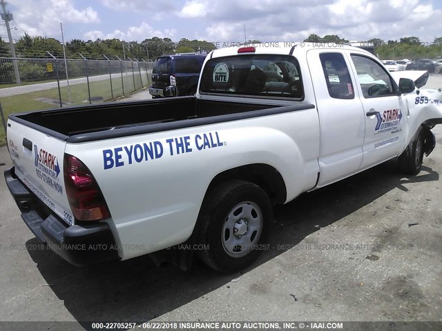 5TFTX4CN5DX033337 - 2013 TOYOTA TACOMA ACCESS CAB WHITE photo 4