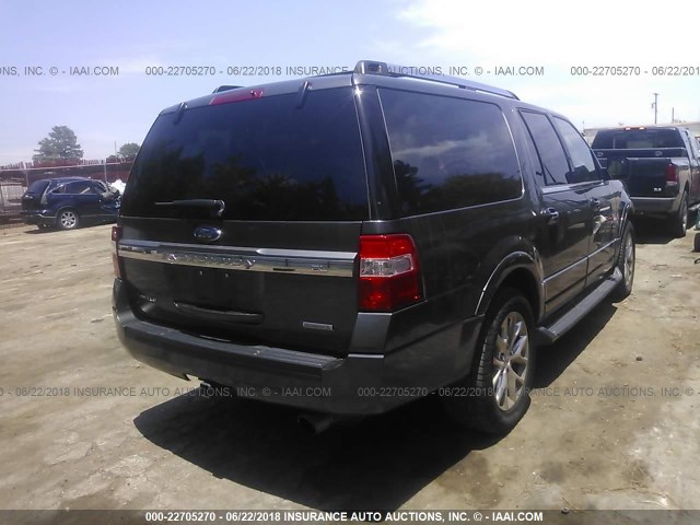 1FMJK2AT5HEA50485 - 2017 FORD EXPEDITION EL LIMITED GRAY photo 4