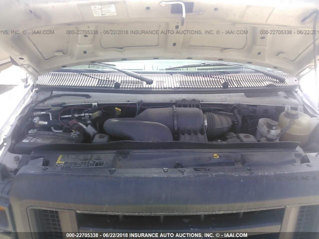 1FTSS3EL5CDA97507 - 2012 FORD ECONOLINE E350 SUPER DUTY VAN WHITE photo 10